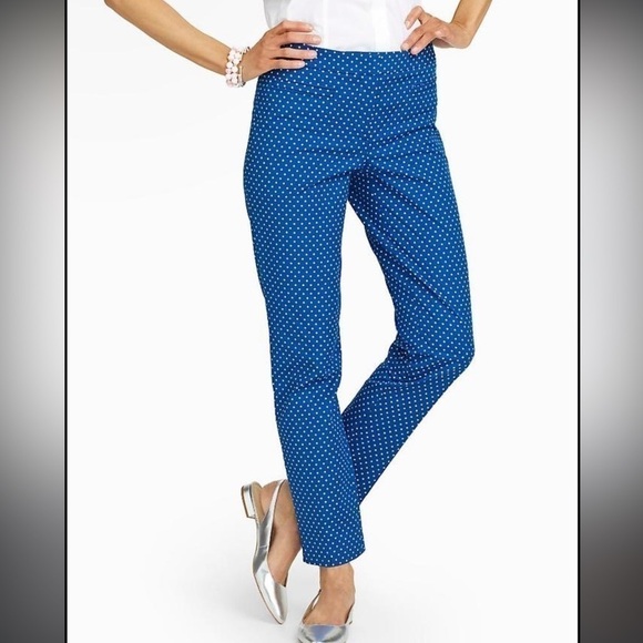 Talbots Hampshire Curvy Polka Dot Pants - Picture 1 of 4